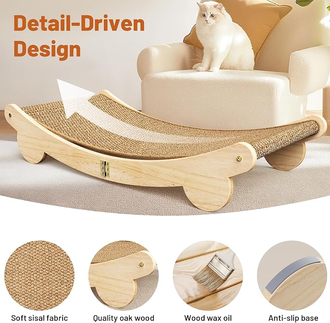 Ordora Extra Large Cat Scratcher: 31.5 inch Cat Scratch Pad&Bed Lounge - Image 4