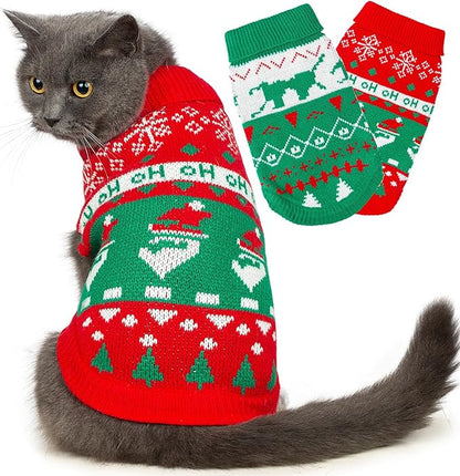Stretchy Cat Christmas Sweater by Jnancun