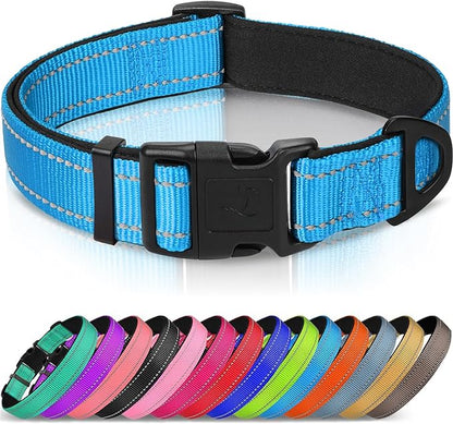 Joytale Reflective Dog Collar, Soft Neoprene Padded, Metal D-Ring, Nylon Pet by Joytale