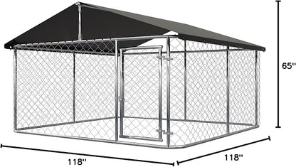 Outdoor Dog Enclosure Heavy Duty Dog Kennel House Mesh Dog Big Cage Pet Kennel - Image 8
