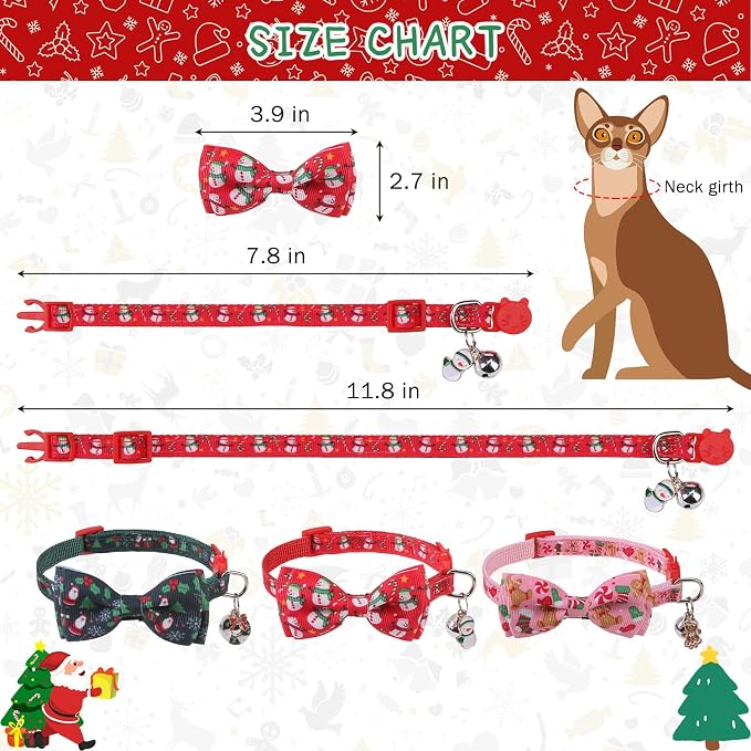 SCENEREAL Christmas Cat Collar Breakaway - Image 4