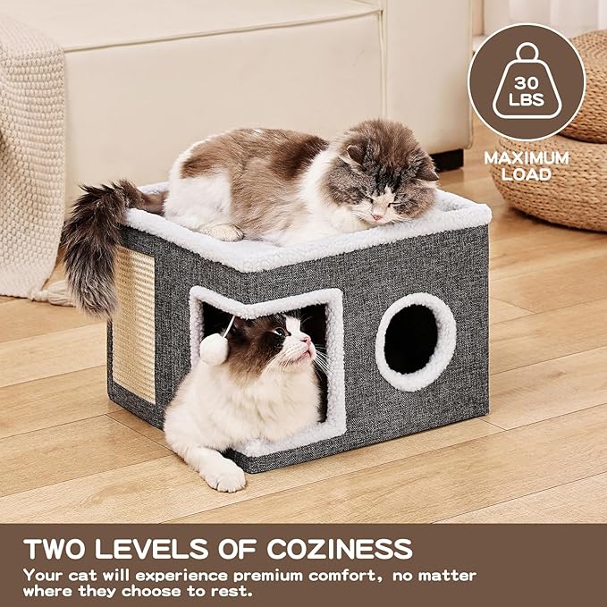 Cat Beds for Indoor Cats, Large Cat Cave - Image 3