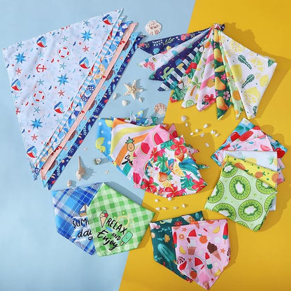 SCENEREAL 30 PCS Dog Bandanas Bulk, Summer Pet Bibs - Image 7
