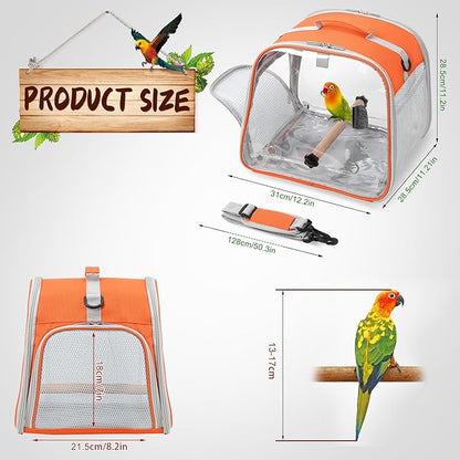 Suertree Small Bird Carrier, Large Window Travel Cage - Image 6