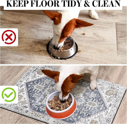 Dog Food Mats for Floors Absorbent, Pet Cat Food Mat - Image 3