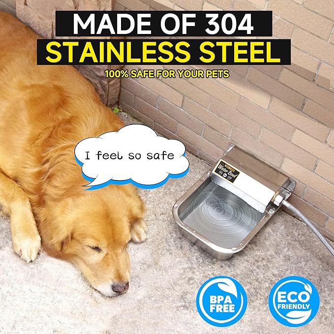 Automatic Water Dispenser for Dogs, 3L /101 oz 304 Stainless Steel Dog Water - Image 4