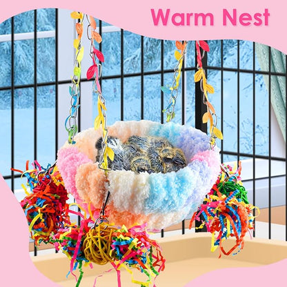 KATUMO Parakeet Nest, Parrot Breeding Bed Conure Snuggle Nest Cockatiel Swing - Image 5