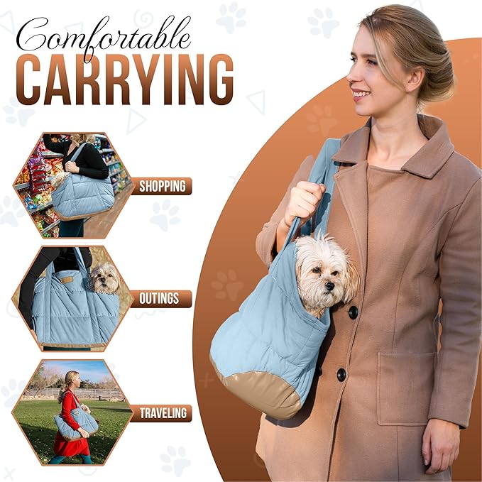 Plush Dog Purse Carrier for Small Dogs, Soft Dog Tote Bag - Image 4