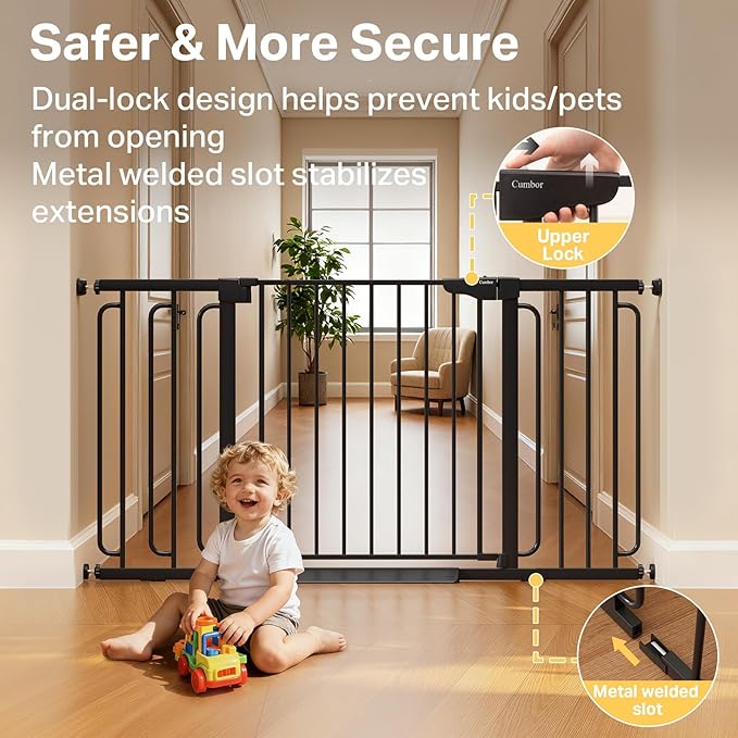 Cumbor 36.6-59" Extra Wide Baby Gate - Image 4