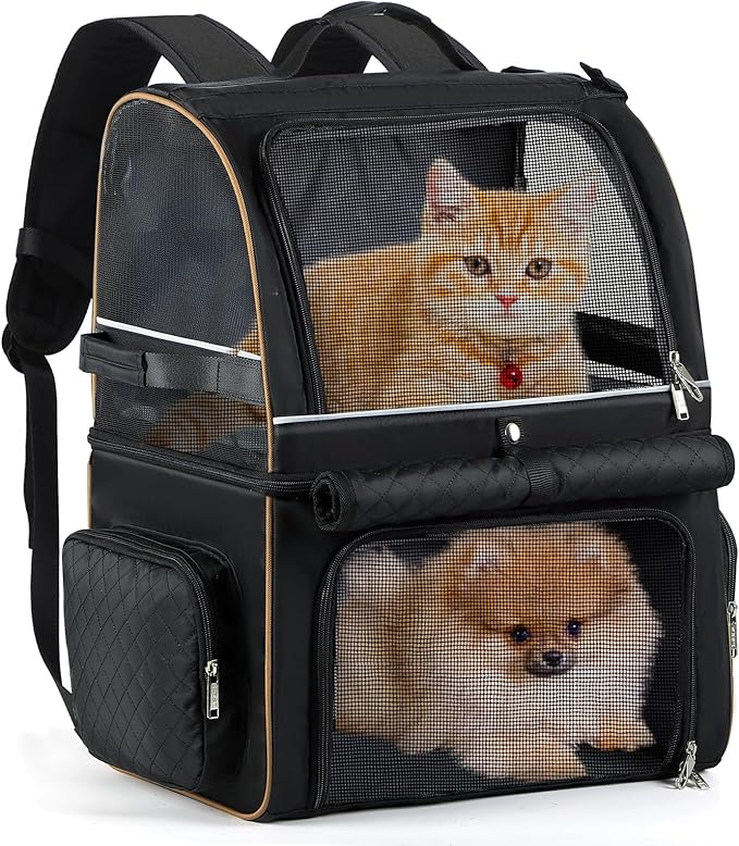 Lekebobor Double Cat Backpack Carrier by LEKEBOBOR