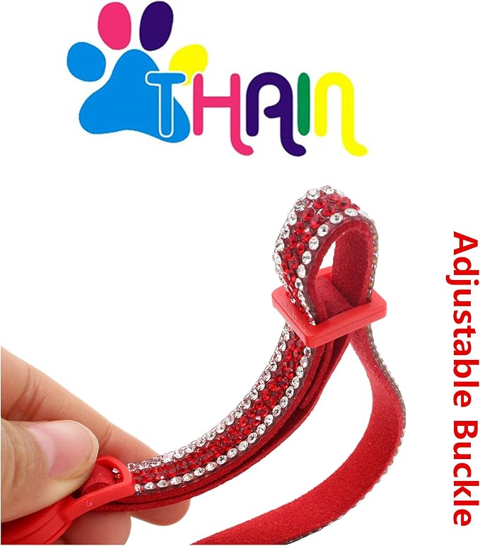 THAIN Basic Adjustable Cat Collar Bling Diamond Breakaway - Image 3