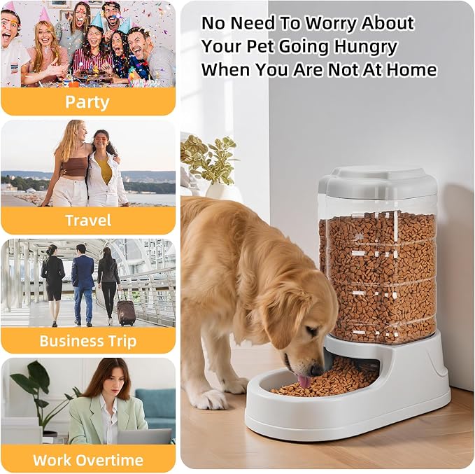 Kenond 9.5L Gravity Large Dog Feeder, Automatic Dog Food Dispenser, Suitable - Image 5