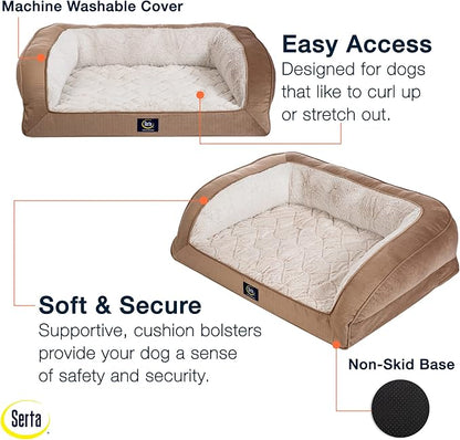 Serta Orthopedic Quilted Couch Dog Bed - Image 3