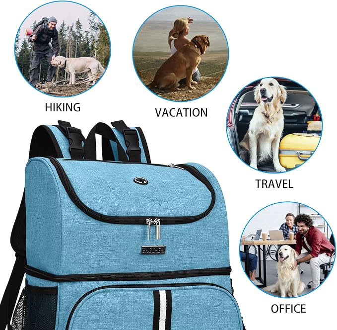BAGLHER Pet Travel Bag, Double-Layer Pet Supplies Backpack, Pet Travel Backpack - Image 8