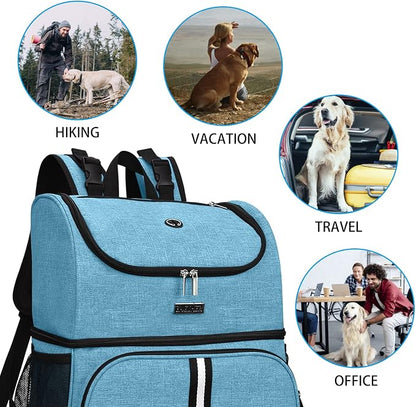 BAGLHER Pet Travel Bag, Double-Layer Pet Supplies Backpack, Pet Travel Backpack - Image 8