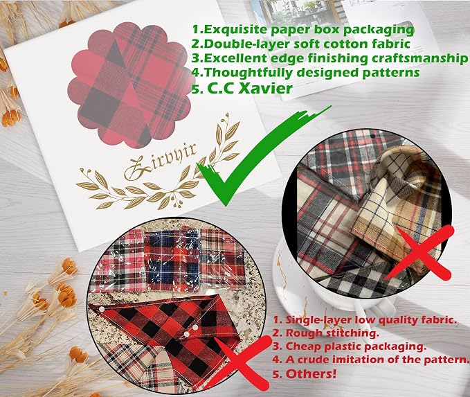 5PCS Dog Bandanas with Button - Image 2