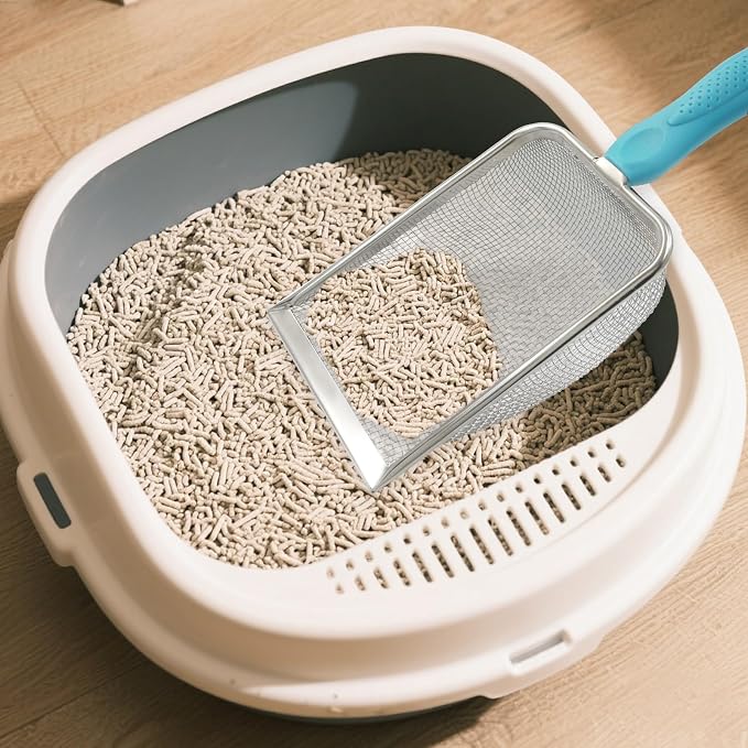 Murtenze Stainless Steel Cat Litter Scoop, Non-Stick Coated Metal Fine Sand - Image 5