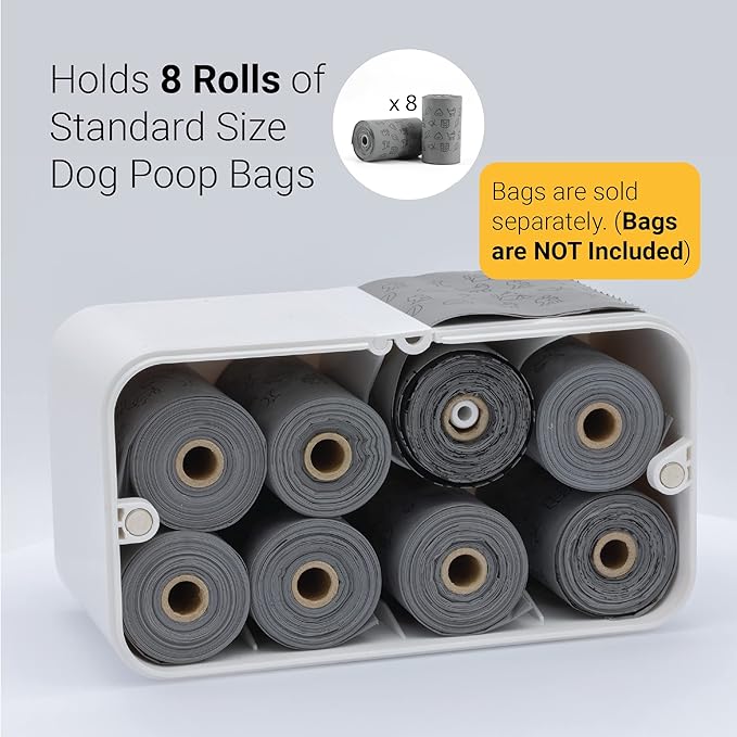 SVD.PET Dog Poop Bag Holder Dispenser, Wall mount or Tabletop, Holds 8 Rolls of - Image 4