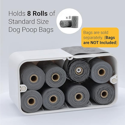 SVD.PET Dog Poop Bag Holder Dispenser, Wall mount or Tabletop, Holds 8 Rolls of - Image 4