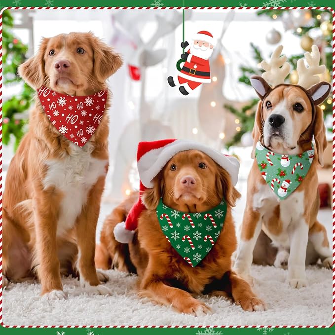 Weewooday 50 Pcs Christmas Bandanas - Image 2