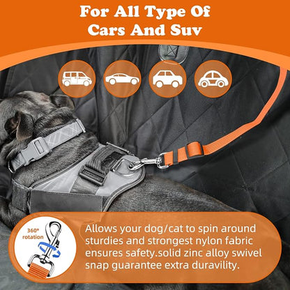 BWOGUE Pet Dog Cat Seat Belts, Car Headrest Restraint Adjustable Safety Leads - Image 5