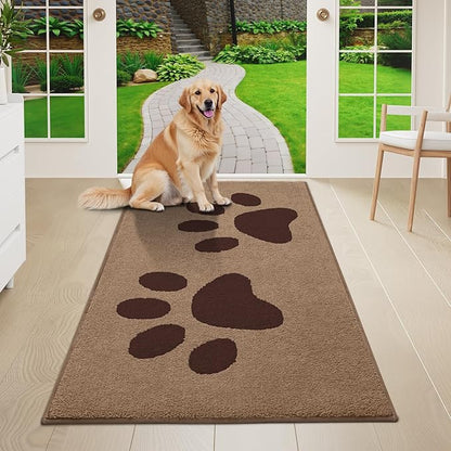 Buganda Dog Door Mat for Muddy Paws, Absorbent Dirt Trapper Washable Indoor by Buganda