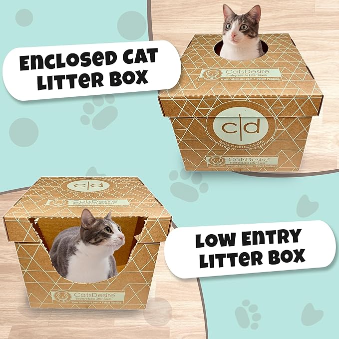 Leakproof Disposable Cat Litter Box 3 Pack Top/Low Entry INCLUDES- 3 lids - Image 6