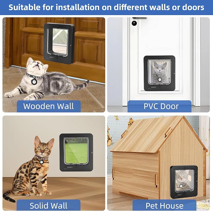 Smart Cat Door for Interior & Exterior, Cat Pet Door - Image 6