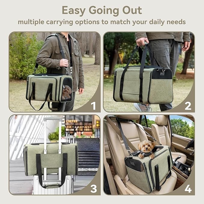 Petsfit Expandable Cat Carrier Dog Carrier, Airline Approved Soft-Sided - Image 5