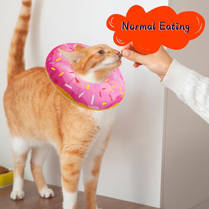 Cat Cone Soft Collar, Adjustable Cat Recovery Collars Kitten Cones to Stop - Image 4