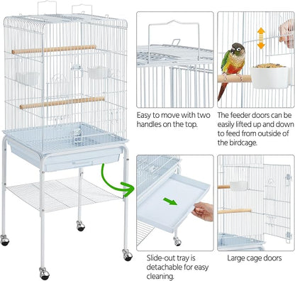 Yaheetech Play Open Top Parrot Bird Cages - Image 6