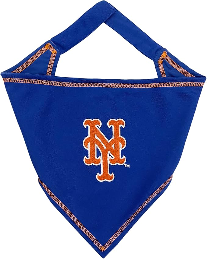 Pets First MLB New York Mets TIE Bandana, Large/X-Large. Dog Bandana Scarf Bib by PETSFIRST