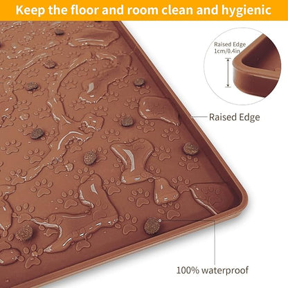 Ptlom Dog Food Mat Anti-Slip Bowl Mats - Image 5
