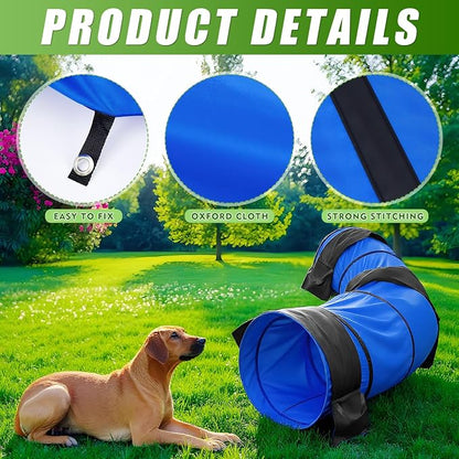 28 in 10 Foot Blue Extra Large Dog Agility Tunnel - Image 3