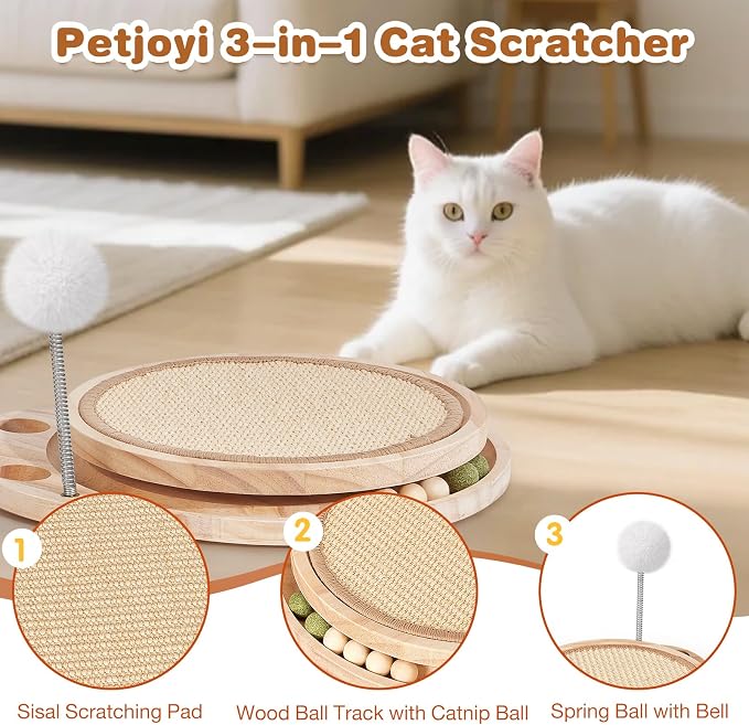 Cat Scratcher-Cat Interactive Toys, Ball Track Toy - Image 2