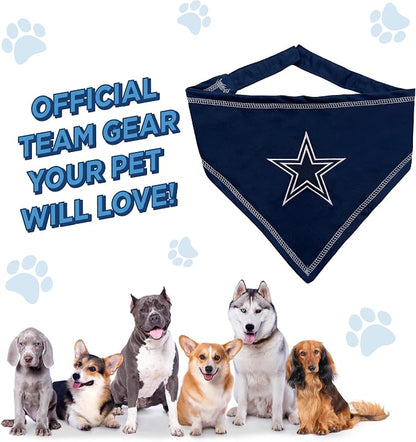 Pets First NFL Dallas Cowboys TIE Bandana, Large/X-Large. Dog Bandana Scarf Bib - Image 7