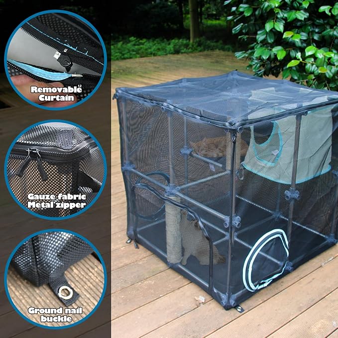 INTURN Catio Outdoor Cat Enclosure, Compact Kit - Image 4