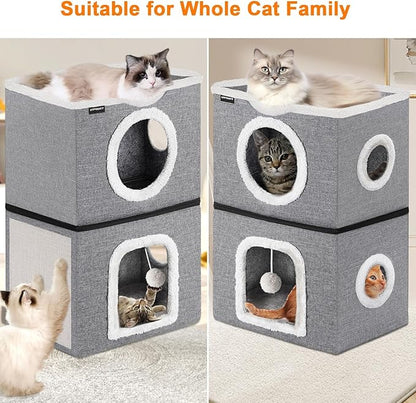 URPOWER 2 Story Cat Bed, Large Cat House - Image 2