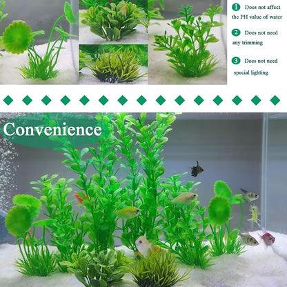 AQUANEAT Artificial Fish Tank Plants, Plastic Aquarium Decorations - Image 4