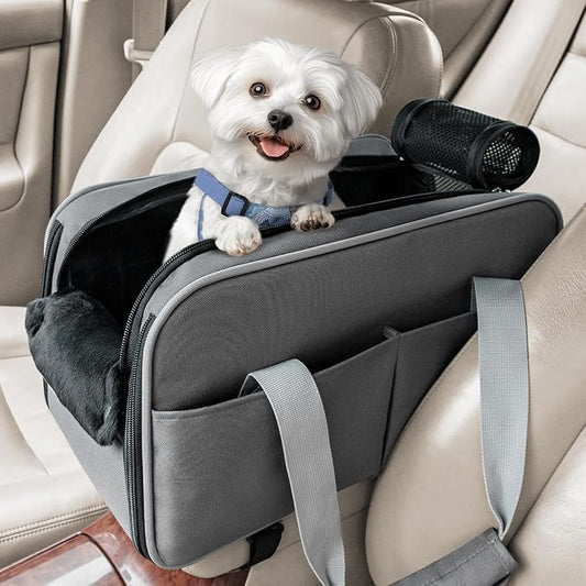PETSFIT Multipurpose Center Console Dog Car Seat, Airline Approved Dog Car by Petsfit