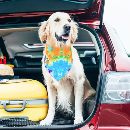 Silkfly 50 Pcs Summer Tie Dye Dog Bandanas Bulk Pet Scarf Grooming Salon - Image 6