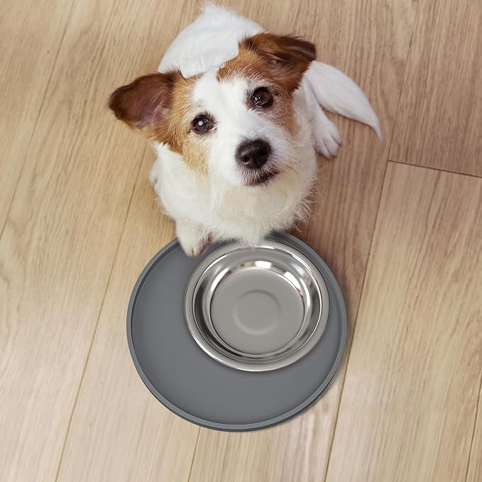 Arespark Cat Food Mat, Round Eating Plates Tray - Image 3