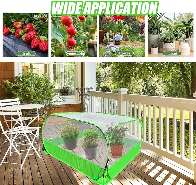Pop-up Garden Mesh Plant Cover Outdoor Tent Garden Cover Mesh Bird and Pest - Image 6