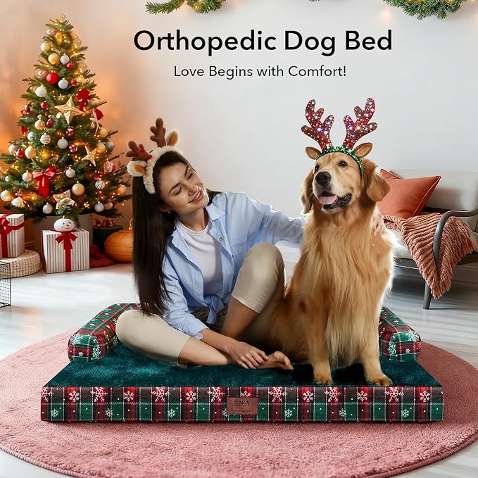 Christmas Dog Bed Large Sized Dogs-Orthopedic Waterproof Dog Beds, Comfort Pets - Image 7