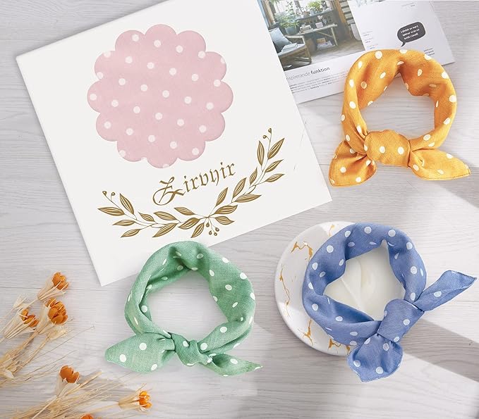 4PCS Spring Dog Bandanas Cat Birthday Cute Soft Cotton Puppy Scarfs Washable - Image 7