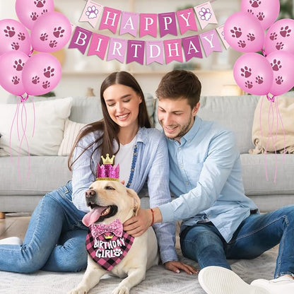Dog Birthday Party Supplies, Dog Birthday Hat Bandana Scarf - Image 7