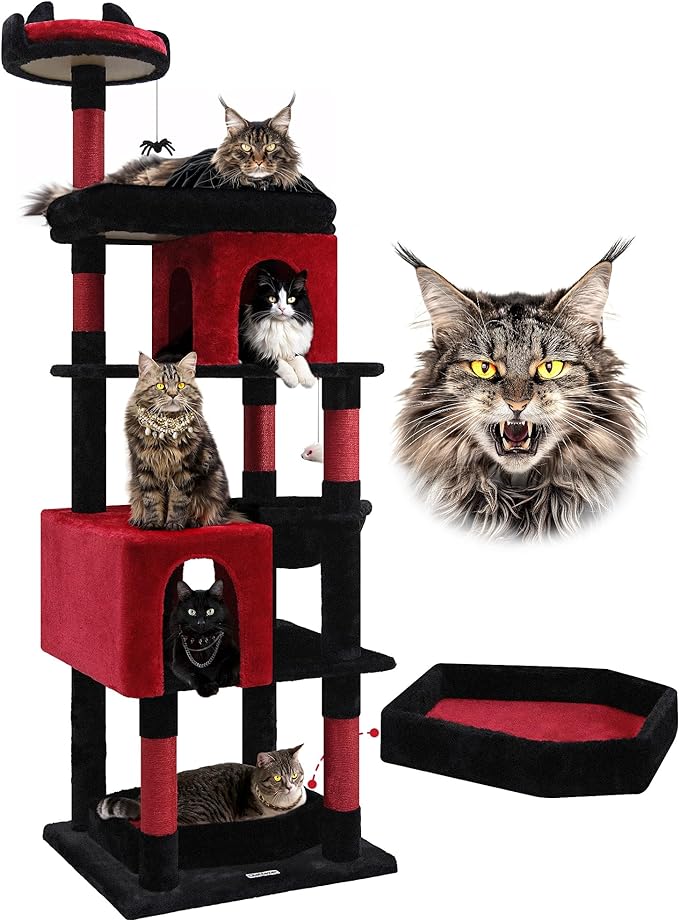 Globlazer Heavy Duty Gothic Cat Tree, 72in Large Cat Tower by Globlazer