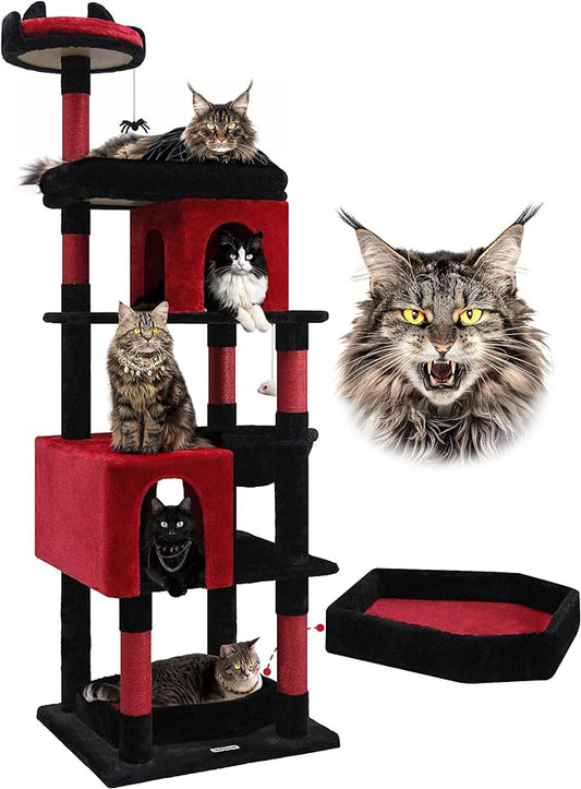 Globlazer Heavy Duty Gothic Cat Tree, 72in Large Cat Tower by Globlazer