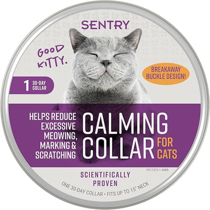 Sentry Calming Collar for Cats, Long-Lasting Pheromone Collar Helps Calm Cats by Sentry