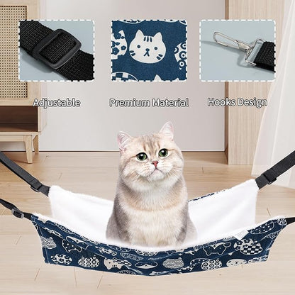 2 Pieces Cat Hammock for Cage Hanging Reversible, Soft Pet Cage Hammock - Image 2
